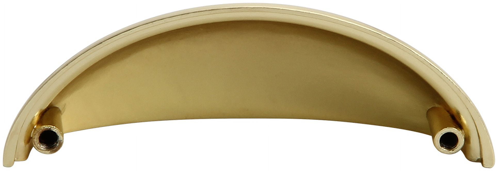 Silverline 3" Inch Hole Centers Cabinet Bin Cup Drawer Cup Pulls Kitchen Hardware Handles, Satin Brass (6)