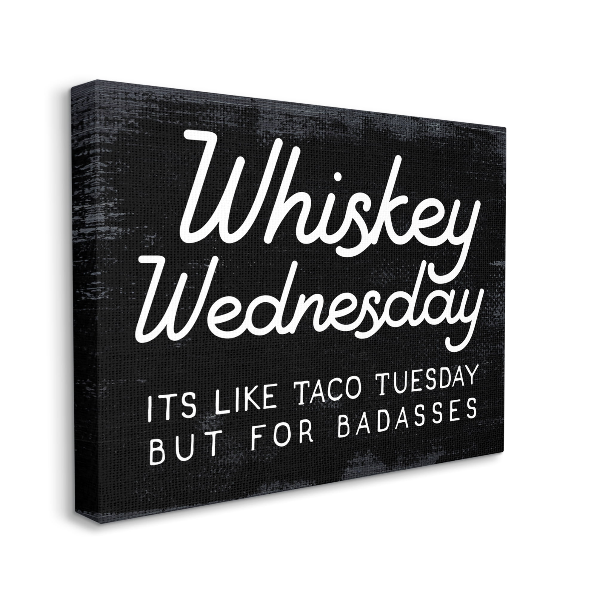 Stupell Industries Funny Whiskey Wednesday Food & Beverage Painting Gallery Wrapped Canvas Art Print Wall Art, 30 x 24