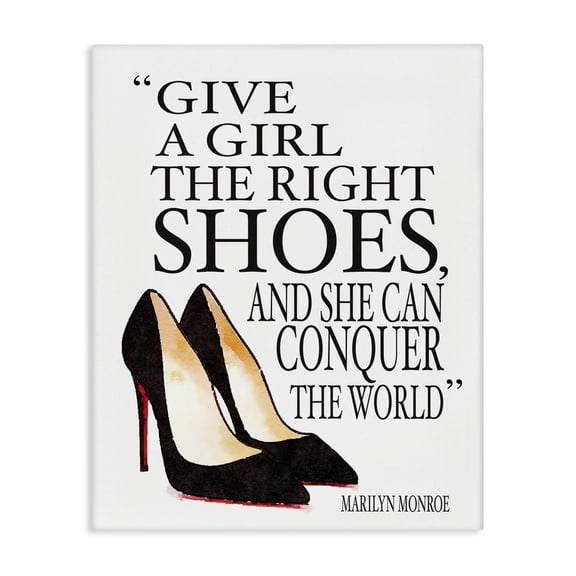 Stupell Industries Contemporary Fashion Designer Shoes Inspiring Word Watercolor Canvas Art, 16 x 20, by Amanda Greenwood