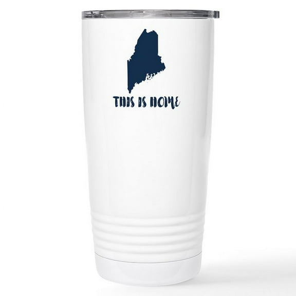 CafePress - Maine Born & Raised Stainless Steel Travel Mug - Insulated Stainless Steel Travel Tumbler 20 oz.
