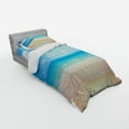 thumbnail image 3 of Ocean Duvet Cover Set, Dreamy Hot Tropical Sea Coast with Soft Waves and Sunny Sky Landscape Nature Life, Bedding Set with Shams and Fitted Sheet, 3 Sizes, by Ambesonne, 3 of 3