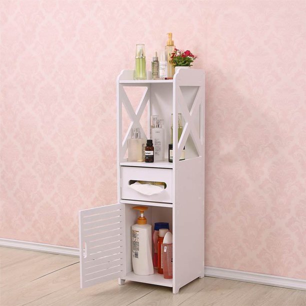 Yohomeproducts Bathroom Storage Corner Floor Cabinet Toilet Vanity Cabinet Bath Sink Organizer Walmart Com Walmart Com