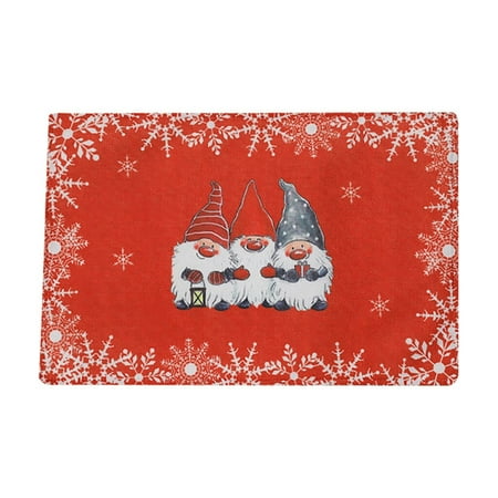 

MIARHB Christmas Decoration Cartoon Forest Man Placemat Gift Decoration