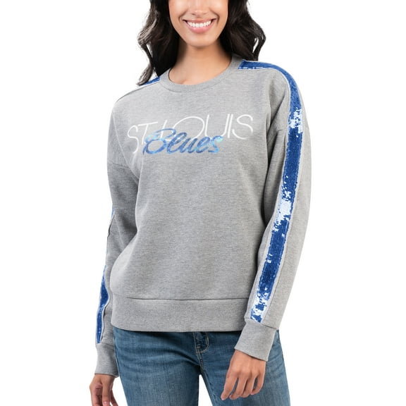 Women's G-III 4Her by Carl Banks Gray St. Louis Blues Penalty Box Pullover Sweatshirt