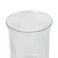 thumbnail image 5 of DecMode 8" Ribbed Glass Vase, 5 of 13