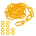 thumbnail image 1 of Cadena de plástico Uxcell, cadena de barrera de seguridad de 3 pies para control de multitudes, 1/4 pulgada (6 mm) amarilla, 1 of 7