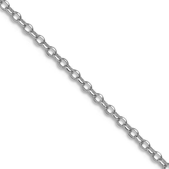 925 Sterling Silver Rhodium Plated 1.75mm Sparkle-Cut Cable Chain Necklace 16 Inch Chain Necklace for Women and Men