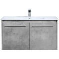thumbnail image 5 of 36 inch Single Bathroom Floating Vanity in Concrete Grey, 5 of 14