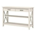 thumbnail image 1 of Pemberly Row Wood Console Table with Drawers and Shelves in Linen White, 1 of 10