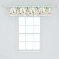 thumbnail image 2 of Ambesonne Cartoon Window Valance, Floral Funny Animals, 42" x 12", Multicolor, 2 of 3
