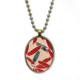 thumbnail image 1 of Japanese ukiyoe rojo patron azul Collar Colgante de cadena vintage Colección de joyas colgantes Unbranded M, 1 of 3
