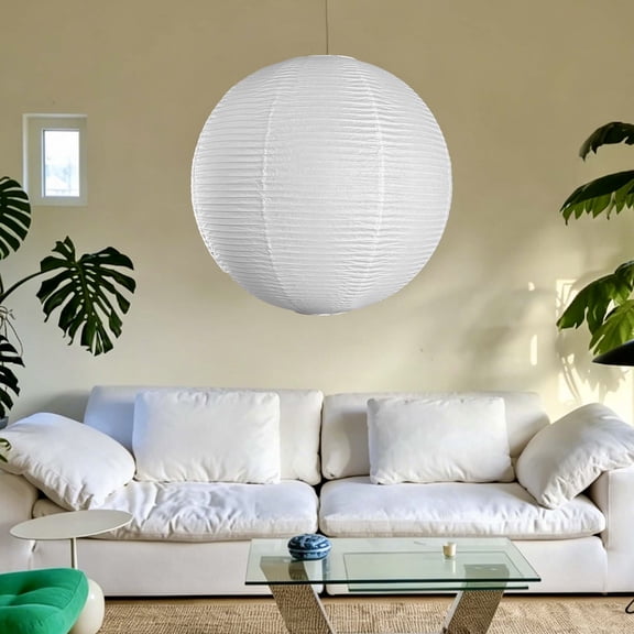 Large 50cm Overhead Light Fixture Shades Round Replacement Rice Paper Ceiling Light Covers for Living Room Kitchen