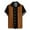 26#Brown, variant on Vintage Bowling Shirts for Men Coconut Print Hawaiian 50s Retro Summer Beach Casual Button Down Short Waffle Sleeve 2026 Brown 3XL