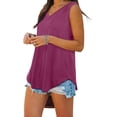 thumbnail image 4 of Womens Tank Tops V Neck Basic Solid Color Casual Flowy Summer Sleeveless, 4 of 12