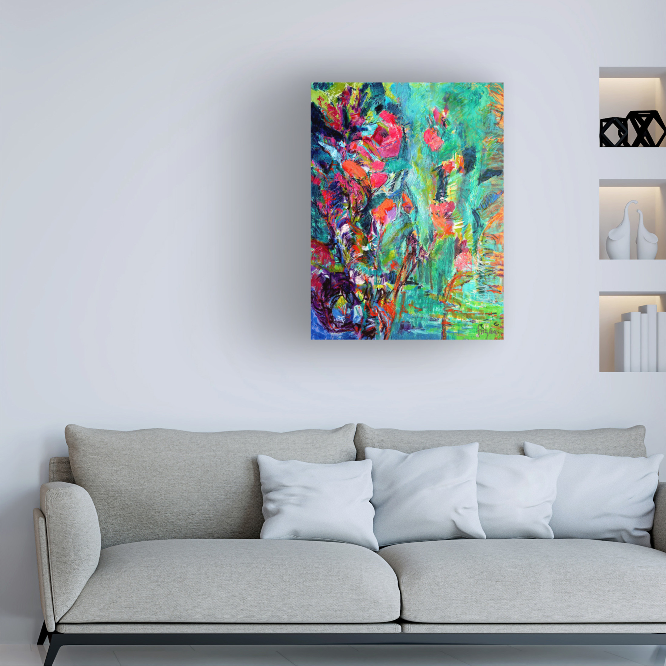 Canvas Wall Art - Dorothy Fagan ' Amethystsapphire' Wall Art for Living Room, Bedroom, or Office D?cor by Trademark Fine Art - 24 x 32 Inches