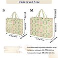 thumbnail image 2 of FORMRS Womens Corduroy Tote Bag Crossbody Shoulder Handbag with Pocket, Light Green Geometric, 2 of 7