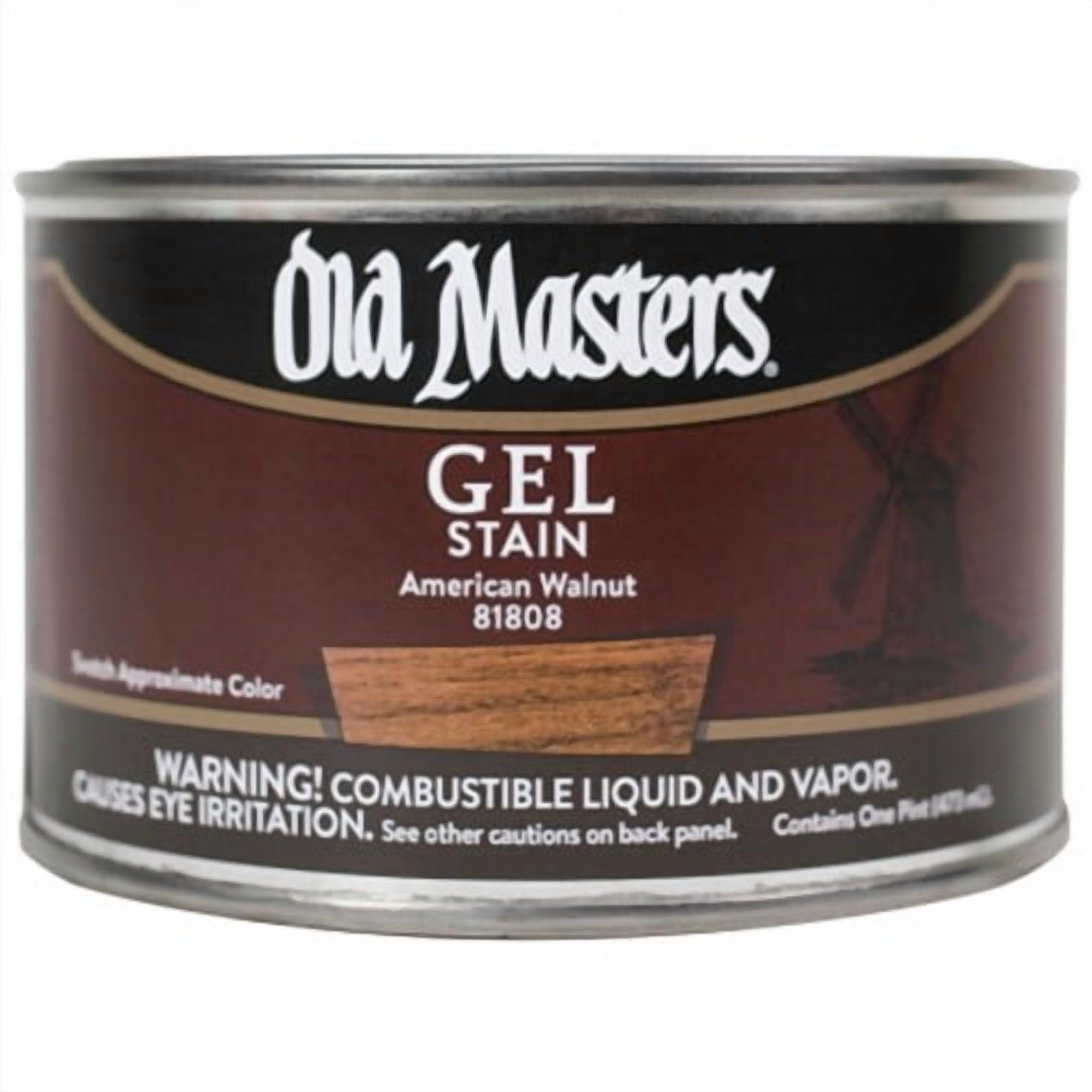 pt Old Masters 81808 American Walnut Gel Stain Oil-Based Stain