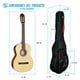 thumbnail image 4 of PAQUETE Estuche para guitarra clásica, Funda para guitarra, Gig bag , guitar case para trasporte y protección, color negro bordes rojos + Tahali strap correa guitarra Kidam CRIME, 4 of 5