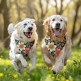 thumbnail image 3 of Dog Bandana 2 Pack,Pioneer Flower Floral Print Pattern Bandanas for Dogs,Cat Bandana,Small/ Large Dog Bandana 2 Size,Dog Bandanas, 3 of 6
