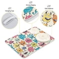 thumbnail image 4 of Cartoon Lovely Monsters Dish Drying Mat 16x18 Absorbent Microfiber Draining Rack Pad for Kitchen Counter Sink, 4 of 8
