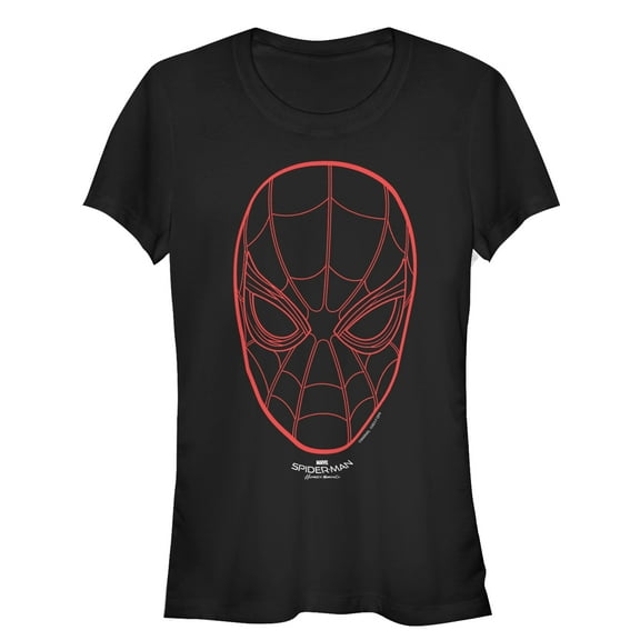 Junior's Marvel Spider-Man: Homecoming Mask Graphic Tee Black Large