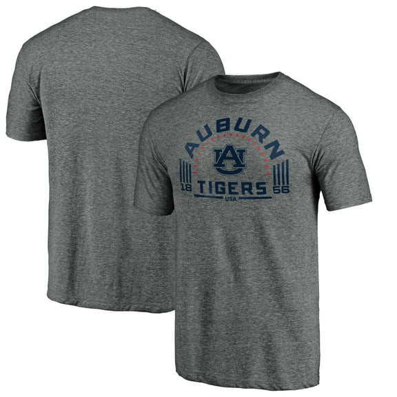 Men's Heathered Gray Auburn Tigers Team Freedom Tri-Blend T-Shirt