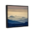 thumbnail image 2 of Stupell Industries Layered Foggy Mountain Range Warm Sunlit Rays Photograph Jet Black Floating Framed Canvas Print Wall Art, Design by Jeff Poe, 2 of 5