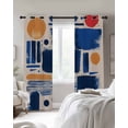 thumbnail image 4 of Orange Blue Abstract Art Blackout Curtains for Bedroom Living Room Darkening Curtains 84 Inch Length 2 Panels Set Contemporary Luxury Window Curtain Insulated Window Treatment Grommet Drapes 42"x84", 4 of 9