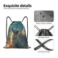 thumbnail image 4 of Kuqiui Starry Sky Cloud Wolf Print Drawstring Backpack Drawstring Bags,Draw String Back Bag Drawstring Bags for Sports,Gym,Travel,Swimming,Beach, 4 of 8