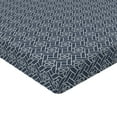 thumbnail image 2 of Ambesonne Japanese Fitted Sheet, Geometric Floral Motif, Twin XL Size, Charcoal Grey Dark Blue, 2 of 3