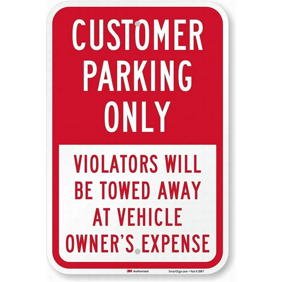 Garage Decor Sign Customer Parking Only-Violators Towed Away Safety Sign Caution Warning Sign Tin Metal Decor Sign 8x12
