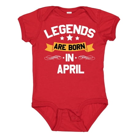 

Inktastic Legends Are Born in April Gift Baby Boy or Baby Girl Bodysuit