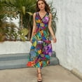 thumbnail image 3 of Mola De Panama Ocean Dress Fashion Boho Beach Long Dresses Female Party Printed Maxi Dress, 3 of 9