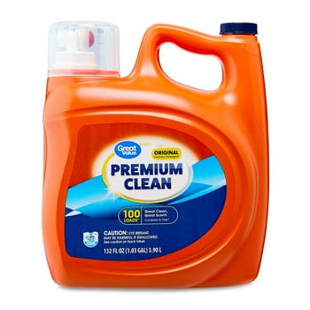 Great Value Premium Clean Original Laundry Detergent 132oz, 100 loads