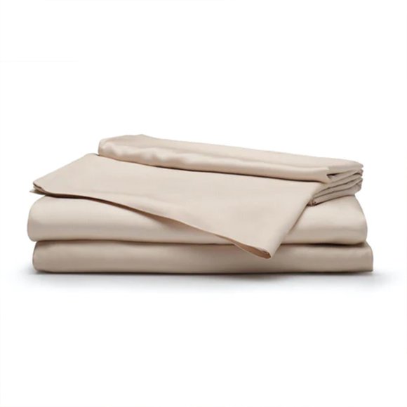 Sleepgram Viscose from Bamboo Full Bed Sheets w/2 Pillowcases, Sand