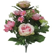 Artificial Mixed Rose & Hydrangea Bush