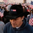thumbnail image 3 of USA 250th Anniversary Cowboy Hat We the People Felt Western Patriotic Hat US Flag America 250 Years Celebration Gift 250 Years of Freedom Wide Brim Sun Cap, 3 of 5