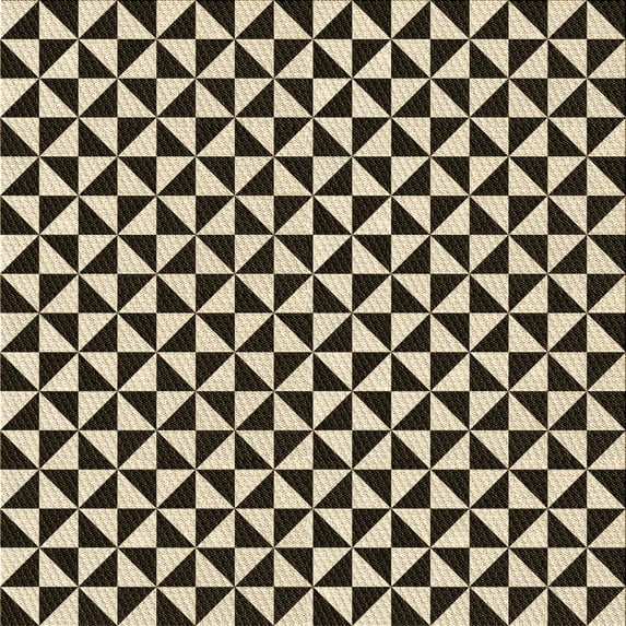 Ahgly Company Indoor Square Patterned Midnight Gray Area Rugs, 5' Square