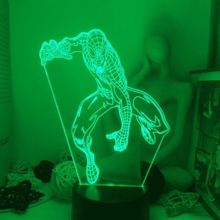 

TIMPCV Night Lights Gifts 3D Lamp Gifts with16 Colors Changing Touch and Remote Control（SpiderM-18）
