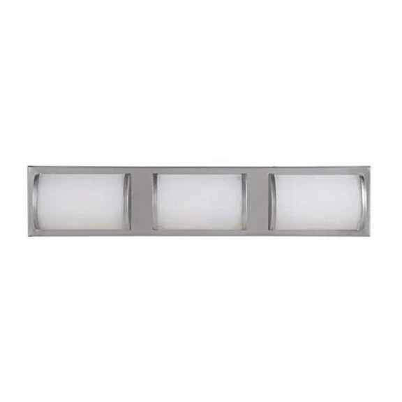 allen   roth Kinsley 22-in 3-Light Brushed Nickel Integrated LED Modern/Contemporary Vanity Light Bar