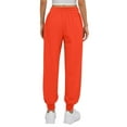 thumbnail image 4 of Tianiyouqing Women's Sweatpants Relaxed-Fit Oversized Pants Elastic Waist High Waisted Fleece Lined Casual Jogging Pants Fall Drawstring Elastic Bottom Athletic Long Sweatpants Orange L, 4 of 4