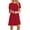 Red, variant on SHOPESSA Summer Dresses for Women 2022,Casual Short Sleeve O-Neck Solid Ladies Plain Simple T-Shirt Loose Mini Dress