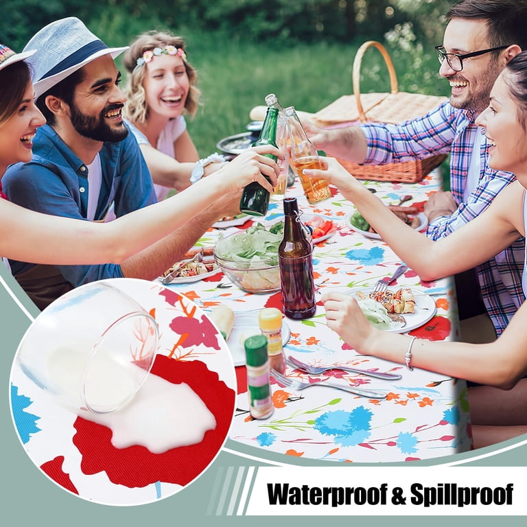 decorUhome Vinyl Tablecloth with Flannel Backing, 60" x 84" photo 2