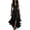 Black, variant on Staron Spring Dresses for Women Casual Party V-Neck Sleeveless Ruffle Hem A-Line Cocktail Dress, Black XXL