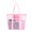 Pink 1, variant on SUSUchens Mesh Beach Bag with Zipper Large Capacity Beach Tote Foldable Design Waterproof Sand-proof Pool Bag with Pockets Beige