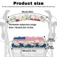 thumbnail image 6 of HELLHERO The American Flag Walker Seat Cover Rollator Seat Back Cover and Daisies lilies for Seniors Men Women Easy to Clean Easy to Use for Easy to Install, 6 of 7