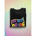 thumbnail image 3 of Live With Pride Colorful Banner Sweatshirt Women -Smartprints Designs, Female 3X-Large, 3 of 4
