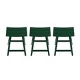 thumbnail image 5 of WestinTrends Malibu HDPE Outdoor Patio 24" Counter Stool Saddle Seat (Set of 3), Dark Green, 5 of 12