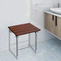 ChicHomey  Folding Stool Shower Chair,Wall Mounted Shower Chair  - Space-Saving, 352lbs Load Capacity,Home Care Teak Shower Seat Bench