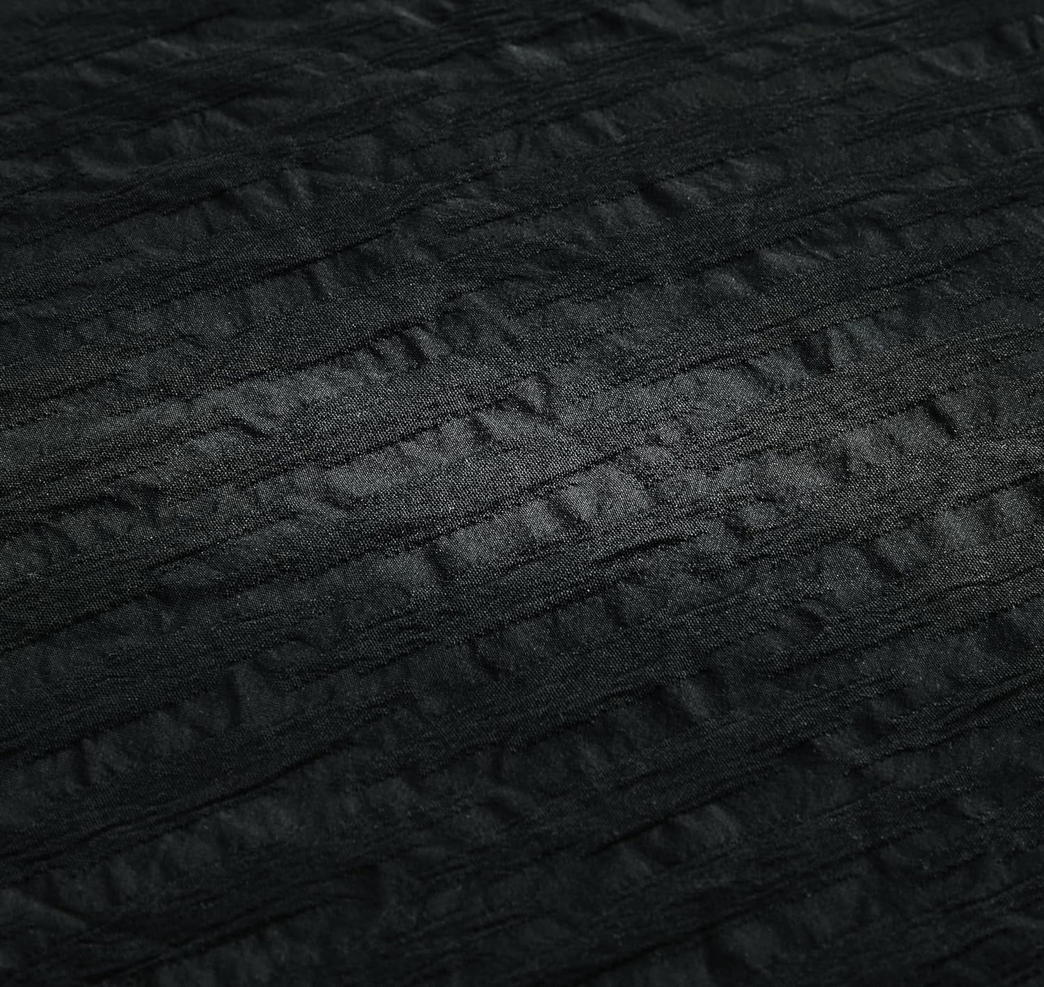 Chezmoi Collection Calvin 3-Piece Jacquard Comforter Set Full Size, Black Textured Woven Lightweight Comforter Bedding for All Season